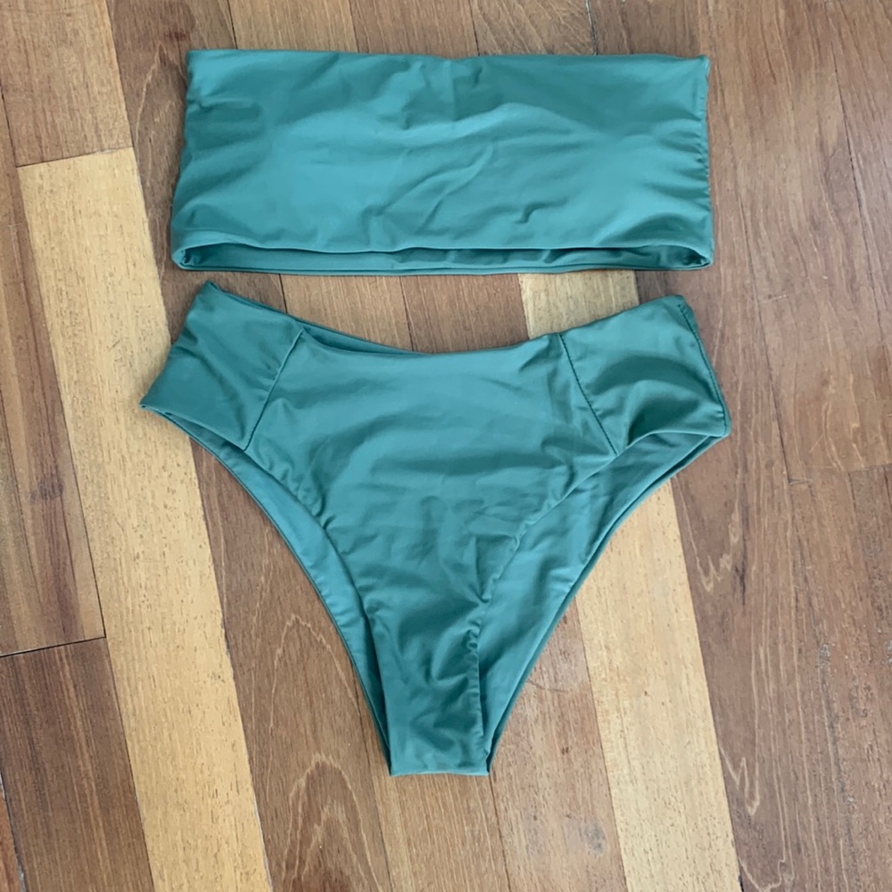 OMKAGI Women's 2 Pieces Bandeau Bikini Swimsuits